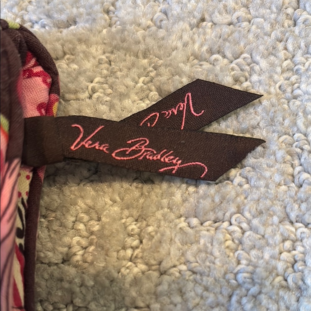 Vera Bradley $$ Pink/Red/Brown Wallet, coin purse, and curling iron cover. EUC - Picture 13 of 14